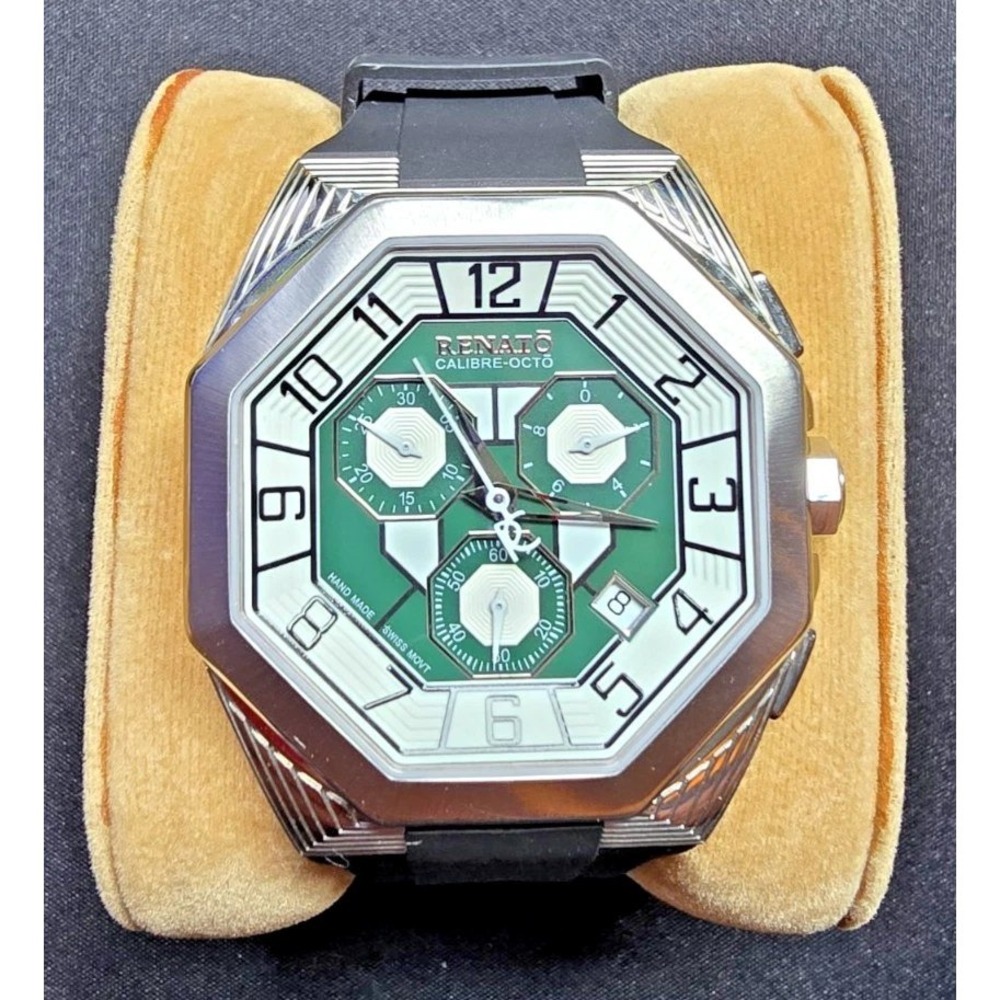 Renato Calibre-Octo Collezioni Green Dial Swiss Chronograph Watch ETA 251.272